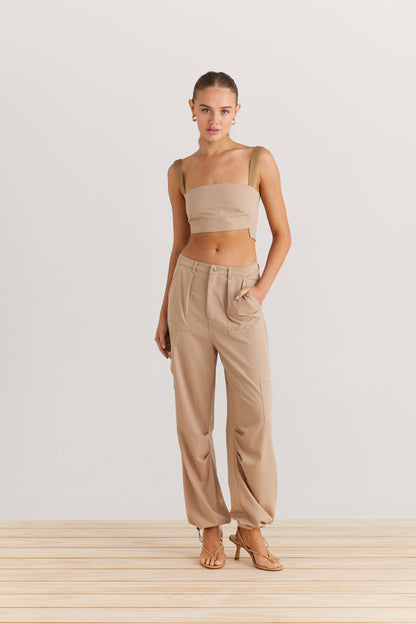 Amy Crop - Taupe